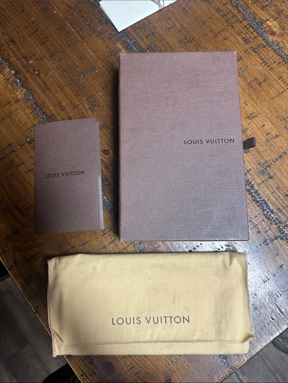 Louis Vuitton Dust Bag and Booklet Set - Brown & Beige